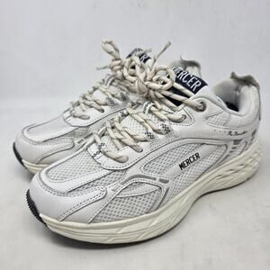 Mercer Brand Chunky Mesh Running Sneakers White Men’s US Size 8